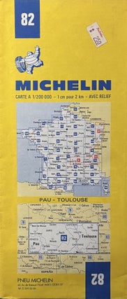 Item #1014235 C1980s Michelin Map No. 82 Pau Toulouse. of Guide Michelin