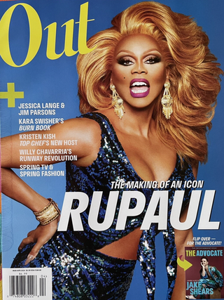 Item #1026202662 The Advocate/Out 100, Issue 314, March/april 2024. Daniel Reynolds, in chief