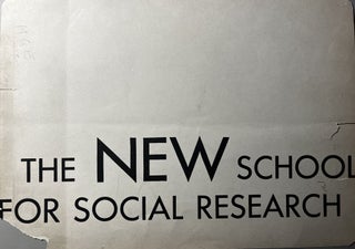 Item #106232 New School for Social Research New Building Construction Booklet. Board of Directors...