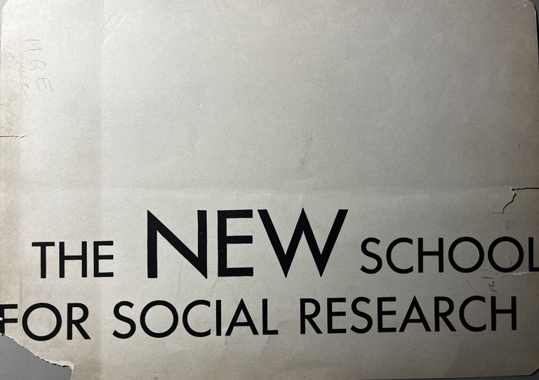 Item #106232 New School for Social Research New Building Construction Booklet. Board of Directors of the New School for Social Research.