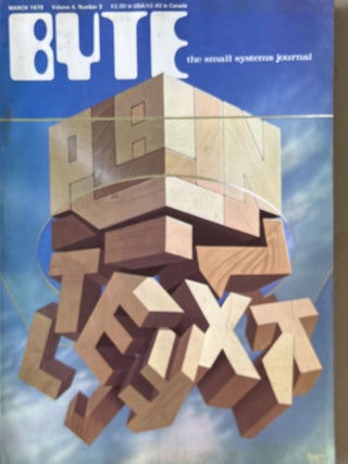 Item #1102202402 Byte: The Small Systems Journal, March 1979, Volume 4, Number 3. Christopher P....