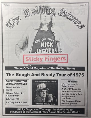 Item #11082304 Sticky Fingers: The Unofficial Magazine of the Rolling Stones; Volume 1, Issue 5,...