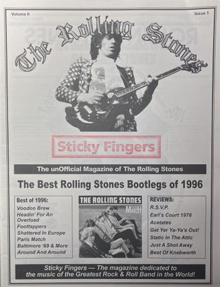 Item #11082306 Sticky Fingers: The Unofficial Magazine of the Rolling Stones; Volume II, Issue 1,...