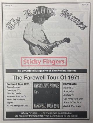 Item #11082307 Sticky Fingers: The Unofficial Magazine of the Rolling Stones; Volume II, Issue 2,...