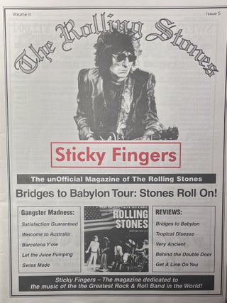 Item #11082308 Sticky Fingers: The Unofficial Magazine of the Rolling Stones; Volume II, Issue 5,...
