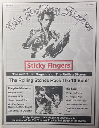 Item #11082309 Sticky Fingers: The Unofficial Magazine of the Rolling Stones; Volume II, Issue 6,...