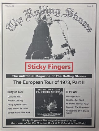 Item #11082311 Sticky Fingers: The Unofficial Magazine of the Rolling Stones; Volume III, Issue...
