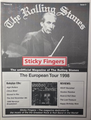 Item #11082312 Sticky Fingers: The Unofficial Magazine of the Rolling Stones; Volume III, Issue...