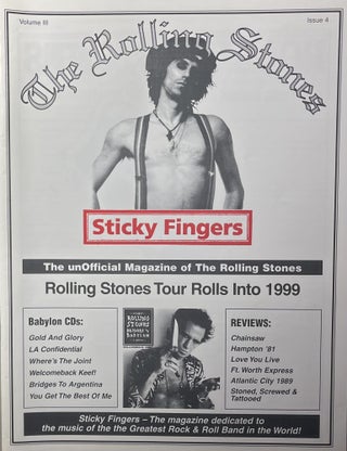Item #11082313 Sticky Fingers: The Unofficial Magazine of the Rolling Stones; Volume III, Issue...