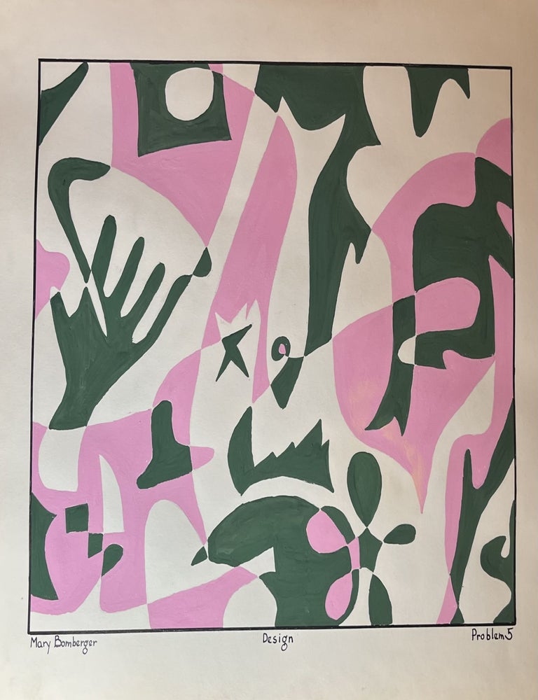 Item #1112403 A 1947 Suite of Eleven [11] Original Artwork Test "Answers" Created by a College Art Student Together with Course Instruction Book. Mary Bomberger.