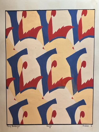 A 1947 Suite of Eleven [11] Original Artwork Test "Answers" Created by a College Art Student Together with Course Instruction Book