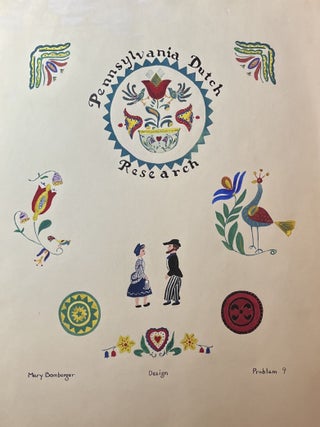 A 1947 Suite of Eleven [11] Original Artwork Test "Answers" Created by a College Art Student Together with Course Instruction Book