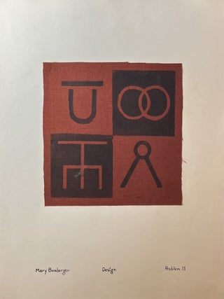 A 1947 Suite of Eleven [11] Original Artwork Test "Answers" Created by a College Art Student Together with Course Instruction Book