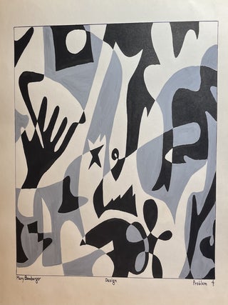 A 1947 Suite of Eleven [11] Original Artwork Test "Answers" Created by a College Art Student Together with Course Instruction Book