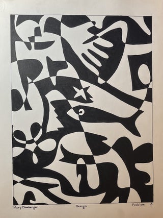 A 1947 Suite of Eleven [11] Original Artwork Test "Answers" Created by a College Art Student Together with Course Instruction Book