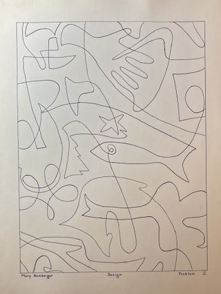 A 1947 Suite of Eleven [11] Original Artwork Test "Answers" Created by a College Art Student Together with Course Instruction Book