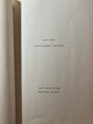 A 1947 Suite of Eleven [11] Original Artwork Test "Answers" Created by a College Art Student Together with Course Instruction Book