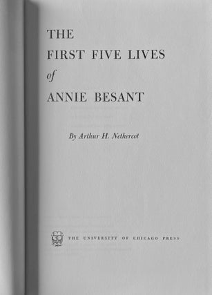 The First Five Lives of Ammie Besant