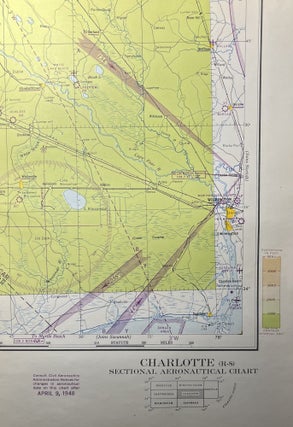 Item #11132310 World War II AAF Aeronautical Chart, Charlotte [R-8]. United States Geological Survey