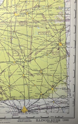 Item #11132316 World War II AAF Aeronautical Chart, Illinois River [488]. United States...