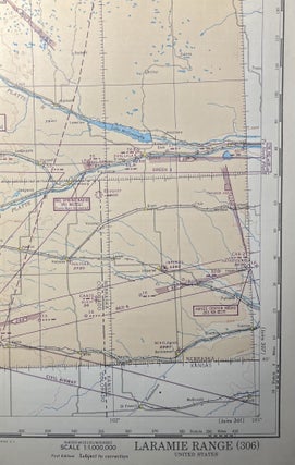 Item #11132321 World War II AAF Aeronautical Chart, Laramie Range [306]. United States Geological...