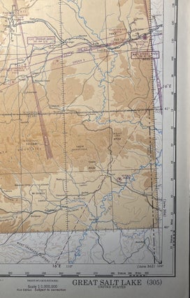 Item #11132322 World War II AAF Aeronautical Chart, Great Salt Lake [305]. United States...