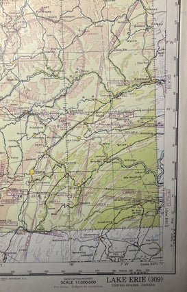 Item #11132325 World War II AAF Aeronautical Chart, Lake Erie [309]. United States Geological Survey