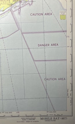 Item #11132326 World War II AAF Aeronautical Chart, Mobile Bay [467]. United States Geological...