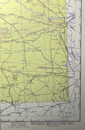 Item #11132328 World War II AAF Aeronautical Chart, Wichita Mountains [407]. United States...