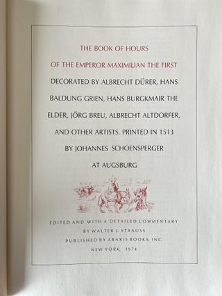The Book of Hours of the Emperor: Maximilian the First DŸrer