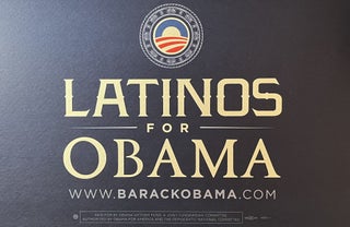 Item #11202315 "Latinos for Obama" 2008 Obama Presidential Campaign Sign. Obama Victory...