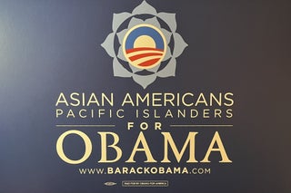Item #11202317 "Asian Americans/Pacific Islanders for Obama" 2008 Obama Presidential Campaign...