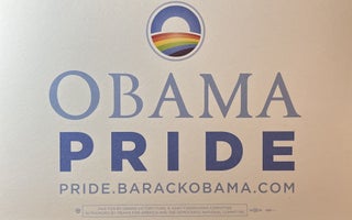 Item #11202319 "Obama Pride" 2008 Obama Presidential Campaign Sign. Obama Victory Fund/Democratic...