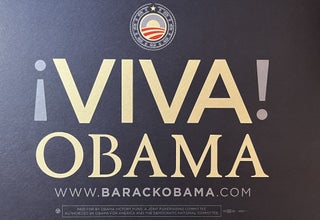 Item #11202324 "Viva Obama!" 2008 Obama Presidential Campaign Sign. Obama Victory Fund/Democratic...