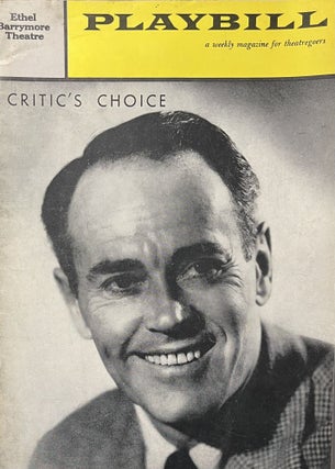 Item #11232324 Playbill December 12, 1960, Vol. 4, No. 51 for "Critic's Choice" at the Ether...