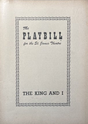 Item #11232336 The Playbill for the St. James Theatre's Production of "The King and I" June 30,...