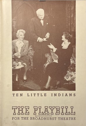 Item #11232346 The Playbill for the Broadhurst Theatre's Production of "Ten Little Indians"...