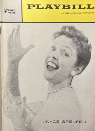 Item #11232359 Playbill, April 7, 1958,Ê Vol. 2, No. 14, for "Joyce Grenfell" at the Lyceum...