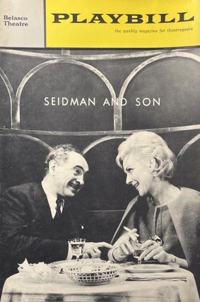 Item #11232378 Playbill, January 28, 1963, Vol. 1, No. 5 for "Seidman and Son" at the Belasco...