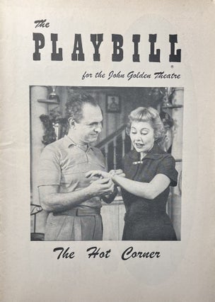 Item #11232381 The Playbill for the John Golden Theatre's Production of "The Hot Corner" January...