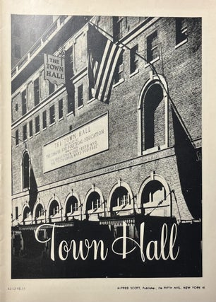 Item #11252309 Program Guide for Town Hall's Production of the New York University Glee Club,...