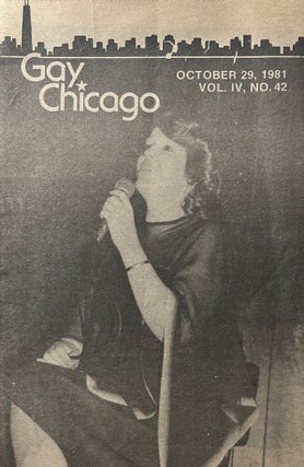 Item #12092301 Gay Chicago Magazine, October 29, 1981; Vol. IV, No. 42. Ralph Paul, Dan DiLeo...