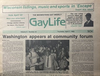 Item #12092332 Chicago's Gay Life, Volume 8, Number 43, April 7, 1983. Albert N. Williams, in Chief