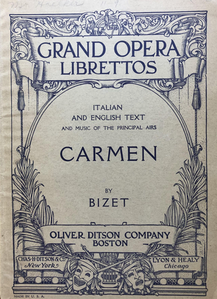 Item #200071 Grand Opera Librettos: Carmen. Georges Bizet