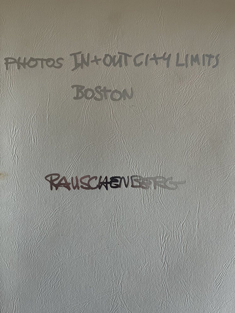 Item #200967 Photos In + Out City Limits Boston. Robert Rauschenberg Photographer