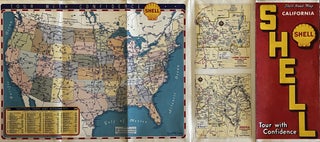 1939 Shell Oil Road Map of California.