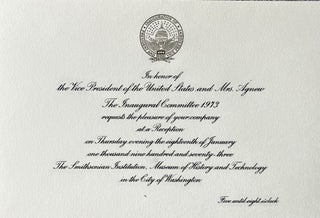 Item #2162310 Invitation to a Reception in Honor of the Vice President of the United States and...