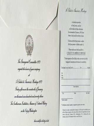 Item #2162311 Invitation to A Salute to America's Heritage 1973, January 19, 1973. The Inaugural...