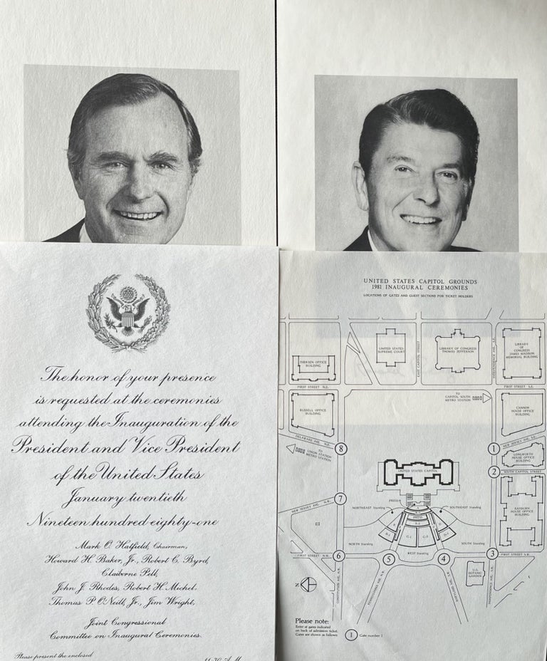 Item #2162312 Invitation to Ceremonies Attending the Inauguration of the President and Vice President of the United States, January 20, 1981. Mark O. Hatfield Joint Congressional Committee on Inaugural Ceremonies, Chairman.