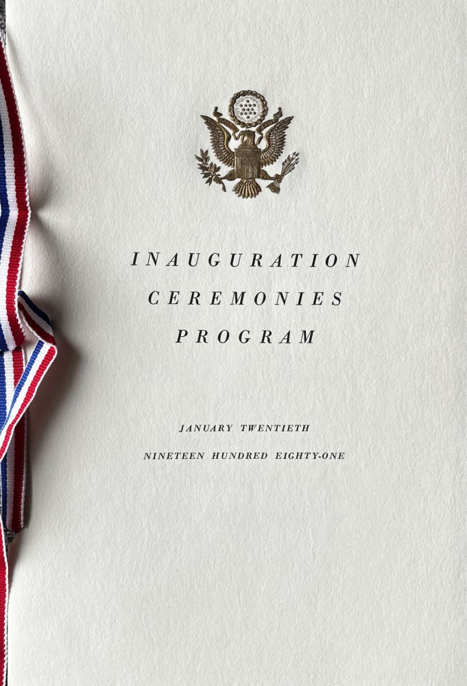 Item #2162313 Presidential Inauguration Ceremonies Booklet, January 20, 1981. Mark O. Hatfield Joint Congressional Committee on Inaugural Ceremonies, Chairman.